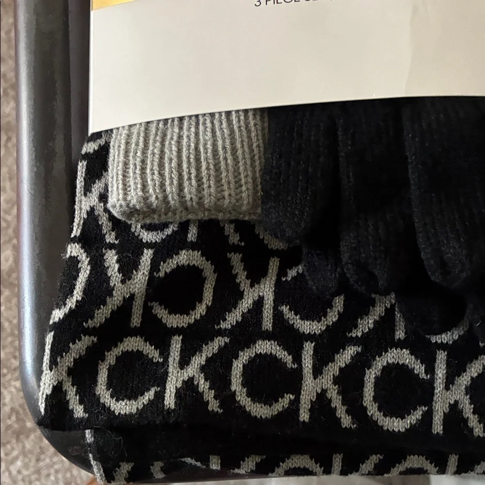 Calvin Klein Black and Gray Accessory Trio